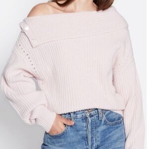 Equipment Ruth Light Pink Wool Cashmere Shaker Sweater S